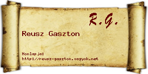 Reusz Gaszton névjegykártya